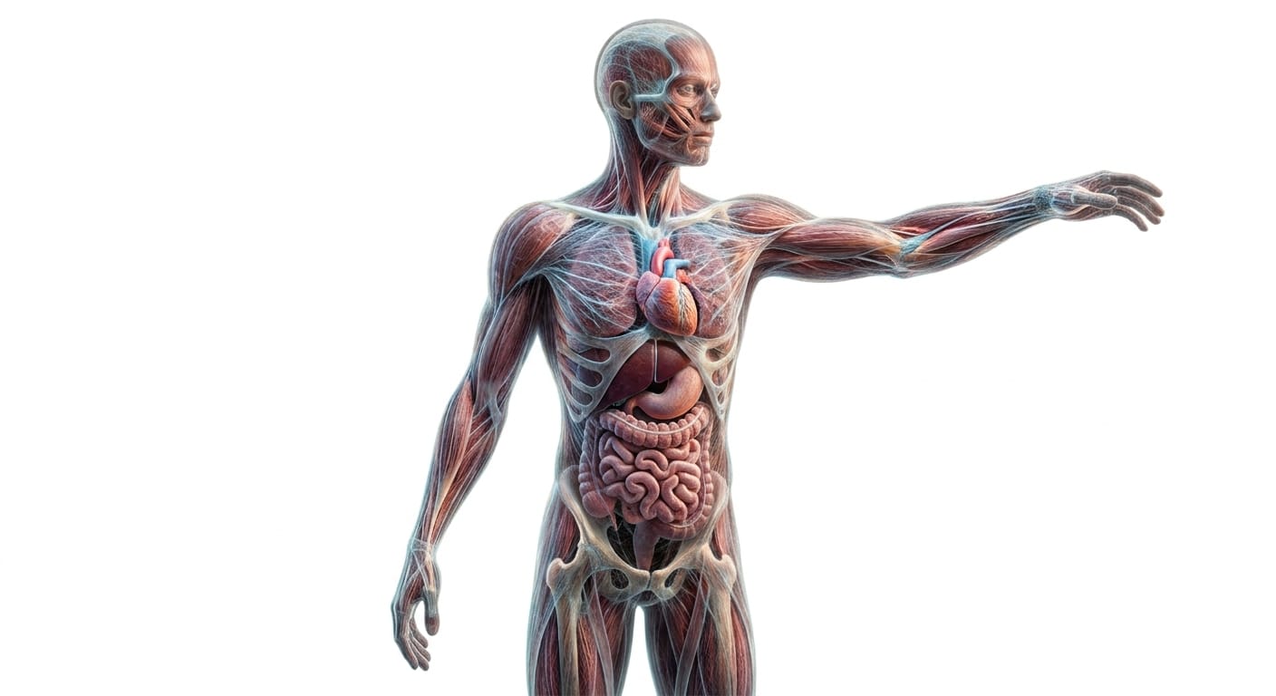 Red de fascia en el cuerpo humano